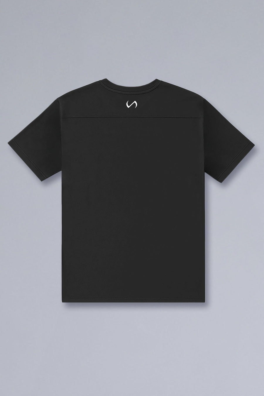 Back View of Black TLF Athletic Dept Cotton Luxe Oversized Tee featuring a bold 2 one graphic print design across the chest in our oversized shirt fit