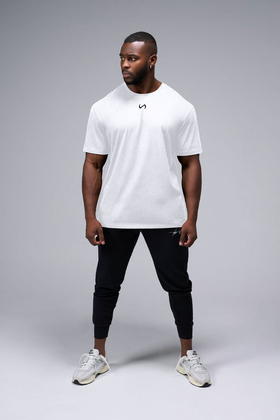 Front View Of Further Cotton Luxe Oversized Tee in White