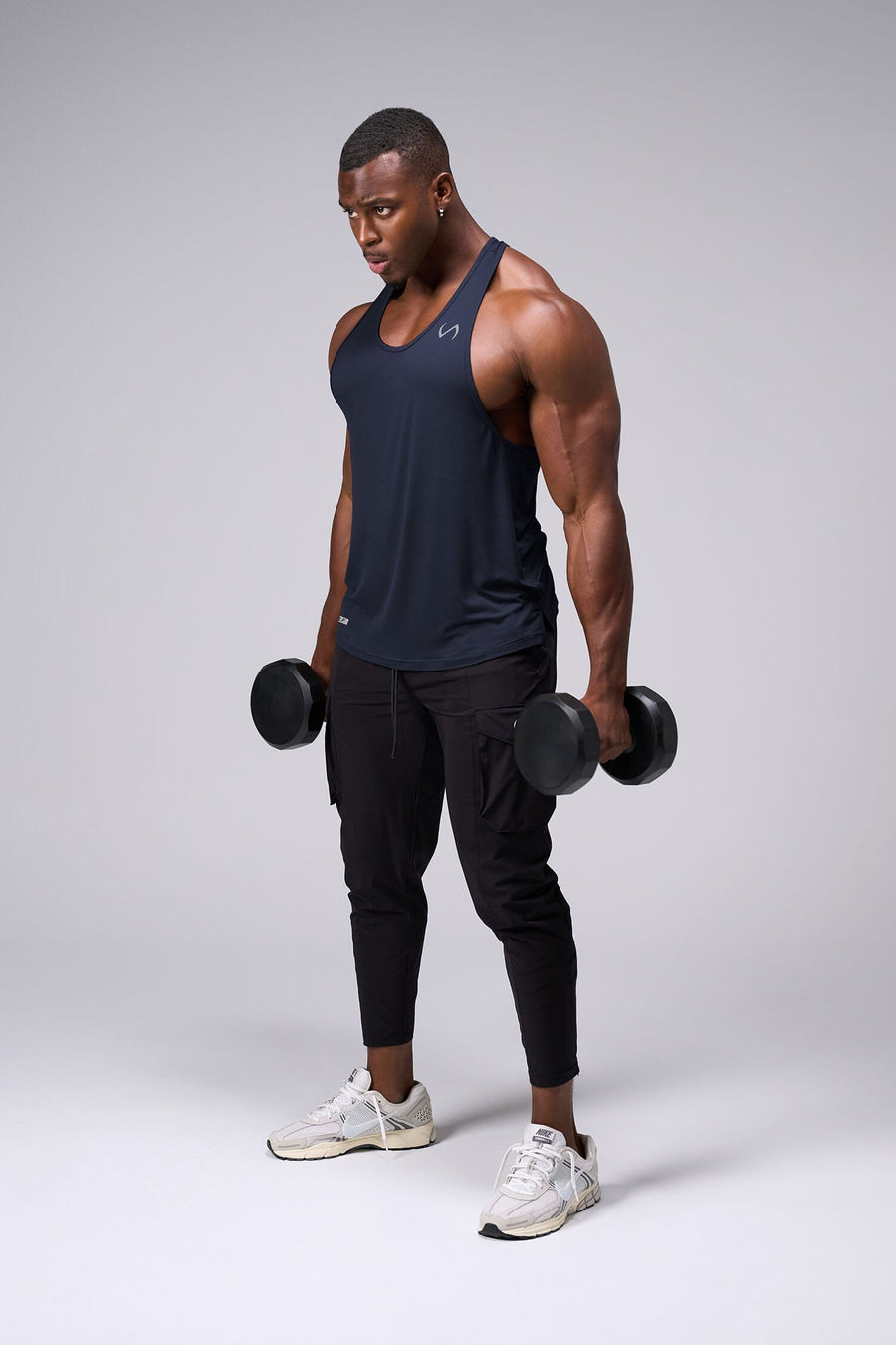 Front View Of Tactic Performance Bamboo Tank in Navy Color