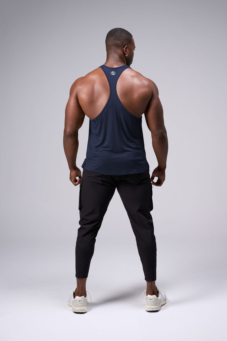 Back View Of Tactic Performance Bamboo Tank in Navy Color