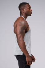 Side View Of Tactic Performance Bamboo Tank in Athletic Heather Color