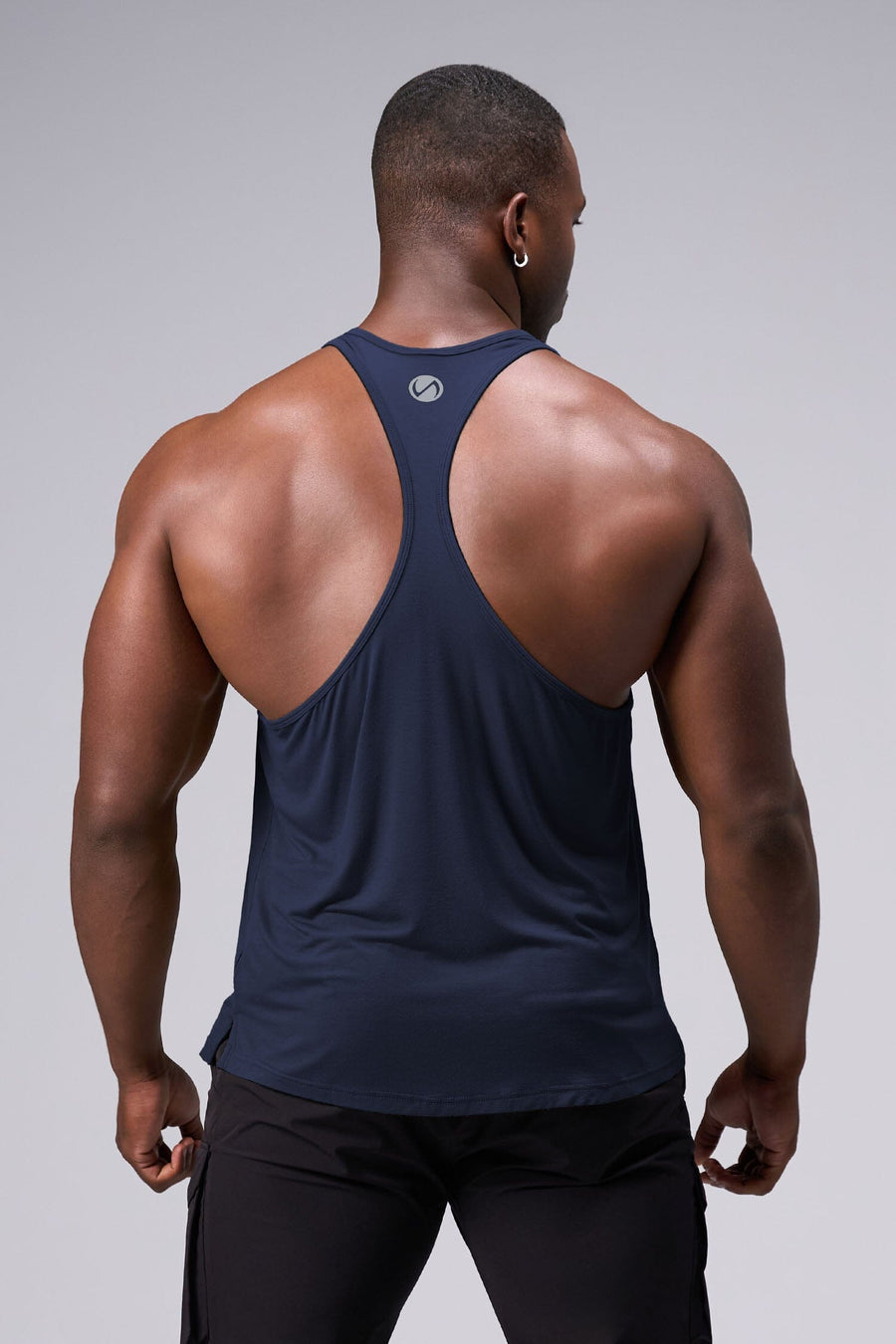 Back View Of Tactic Performance Bamboo Tank in Navy Color