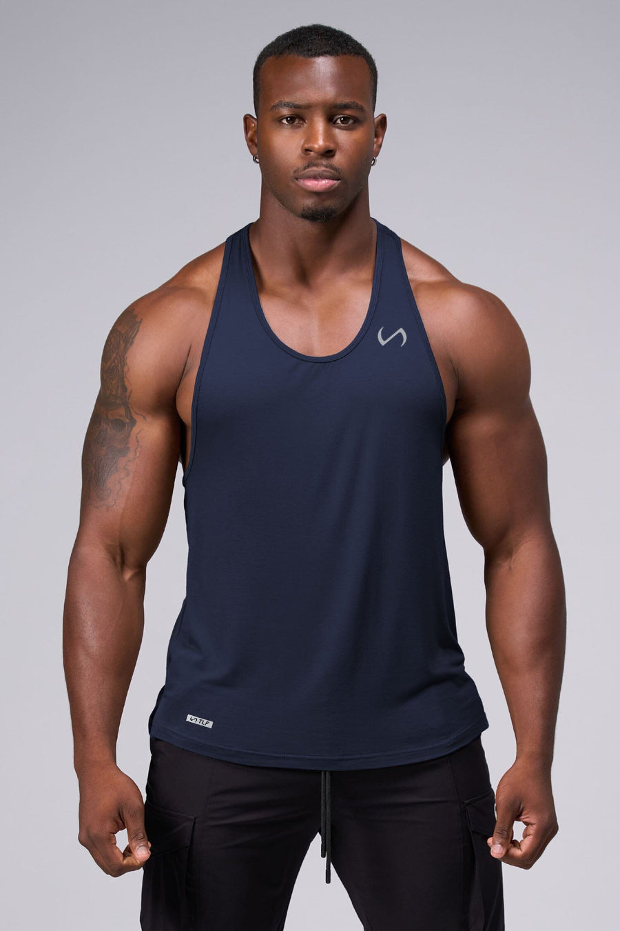 Front View Of Tactic Performance Bamboo Tank in Navy Color