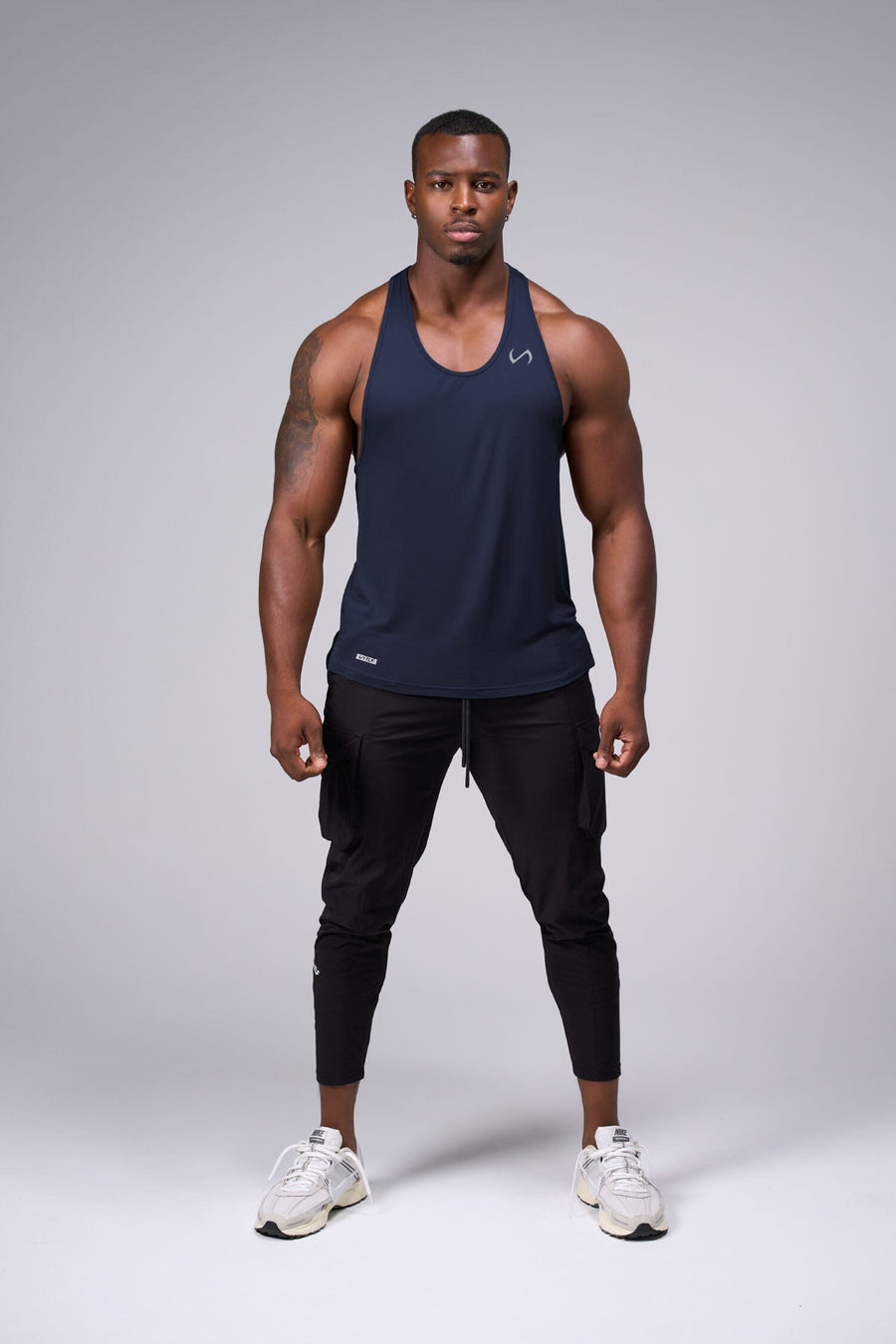 Front View Of Tactic Performance Bamboo Tank in Navy Color