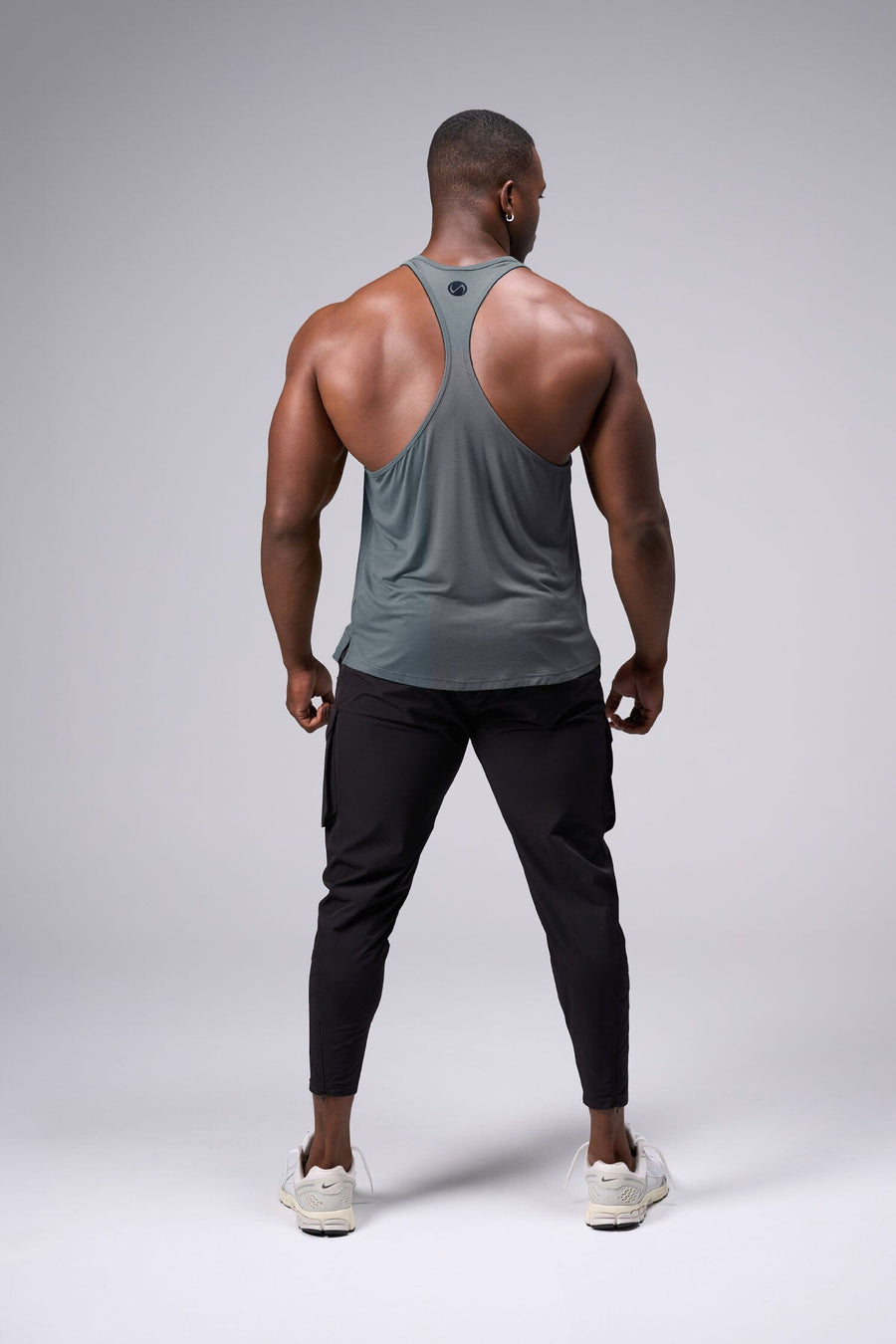 Back View Of Tactic Performance Bamboo Tank in Mineral