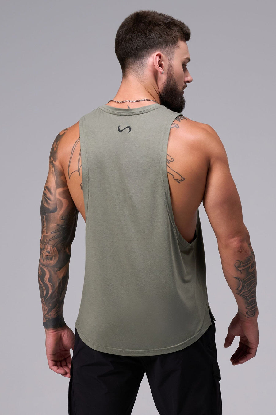 Back View of Sage Green Vital Air-Flex Drop Arm Tank
