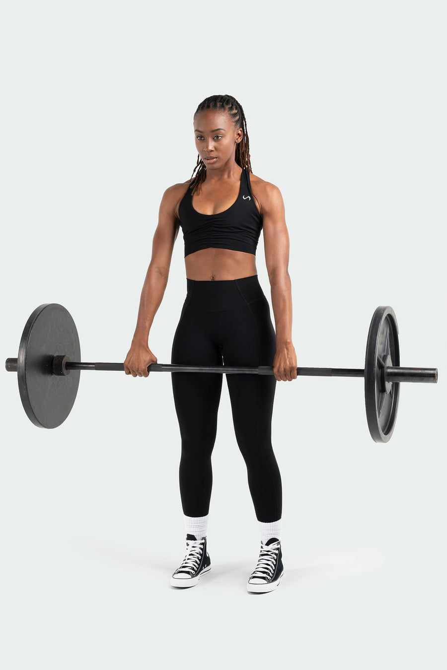 TLF Contour Halter Sports Bra - Halter Top Sports Bra - Black - 5