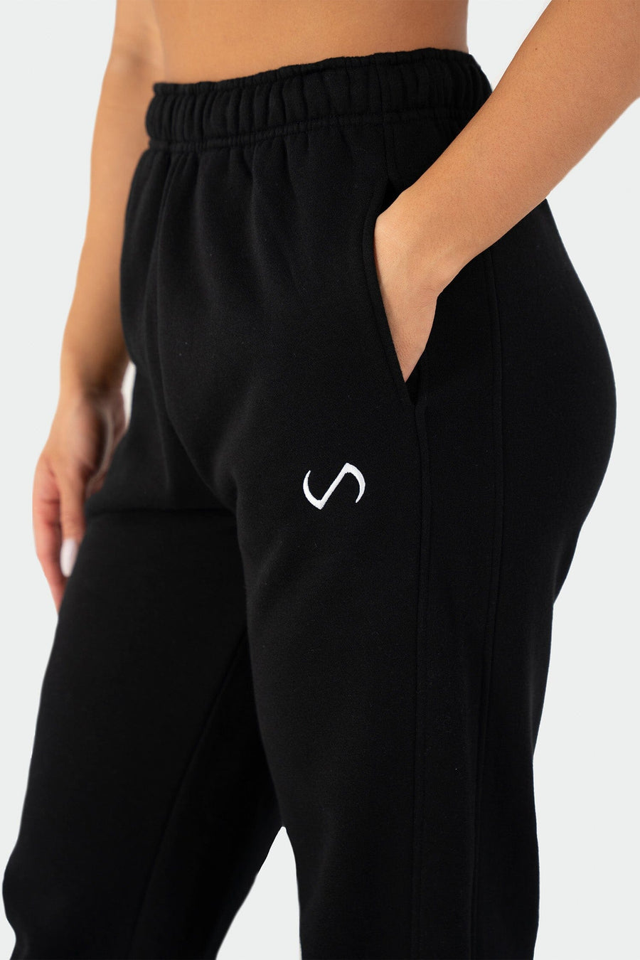 TLF Reset - Fleece Oversize Sweatpants - BLACK - 5