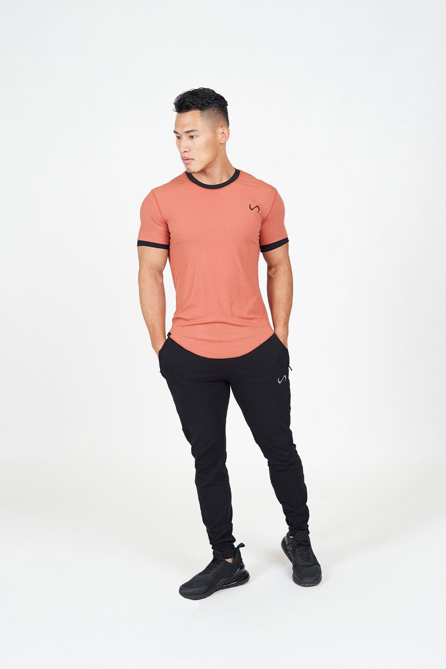 TLF Surge Classic Tee | Men's Ribbed Muscle Shirt - Red -5