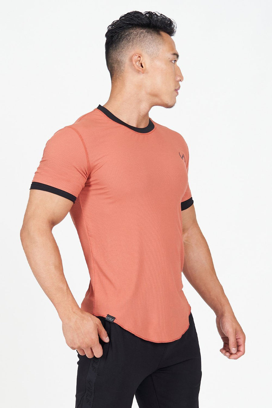 TLF Surge Classic Tee | Men's Ribbed Muscle Shirt - Red -3