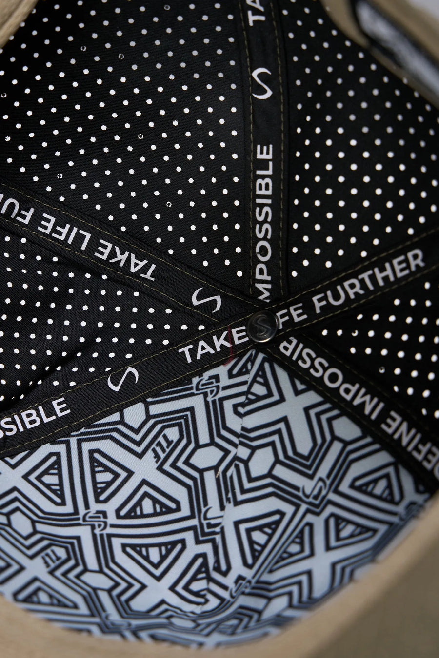 Falcon Aero Core Performance Gym Hat with laser ventilation, water-repellent fabric and structured snapback fit by TLF Apparel – detail view 
