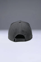 Gray Aero Core Performance Gym Hat with laser ventilation, water-repellent fabric and structured snapback fit by TLF Apparel – back view 