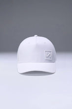 White Aero Core Performance Gym Hat with laser ventilation, water-repellent fabric and structured snapback fit by TLF Apparel – interior detail view 