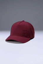 Wine Aero Core Performance Gym Hat with laser ventilation, water-repellent fabric and structured snapback fit by TLF Apparel – side view 