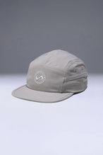 Gray Pluma Packable Hat with ultra-light ripstop fabric and extended performance brim for training and outdoor workouts by TLF Apparel – front view 