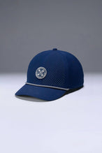 Blue Flex Grid Cross Weights Rope Hat with structured 6-panel silhouette and rope accent by TLF Apparel – side view 