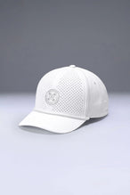White Flex Grid Cross Weights Rope Hat with structured 6-panel silhouette and rope accent by TLF Apparel – side view 
