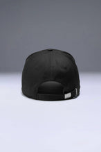 Black Classic Further Cotton Hat with adjustable self strap metal buckle closure and classic 6-panel construction by TLF Apparel – back view 