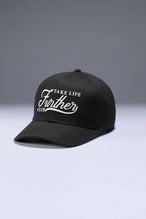 Black Classic Further Cotton Hat showing mid profile side silhouette and structured cotton twill fabric by TLF Apparel – side view