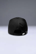Black Classic Further Circle Hat with adjustable self strap metal buckle closure and classic 6-panel construction by TLF Apparel – back view 