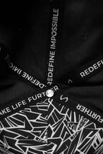 Black Classic Further Circle Hat showing Take Life Further full circle embroidery and cotton twill fabric detail by TLF Apparel – detail view 