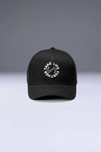 Black Classic Further Circle Hat showing mid profile side silhouette and structured cotton twill fabric by TLF Apparel – front view 