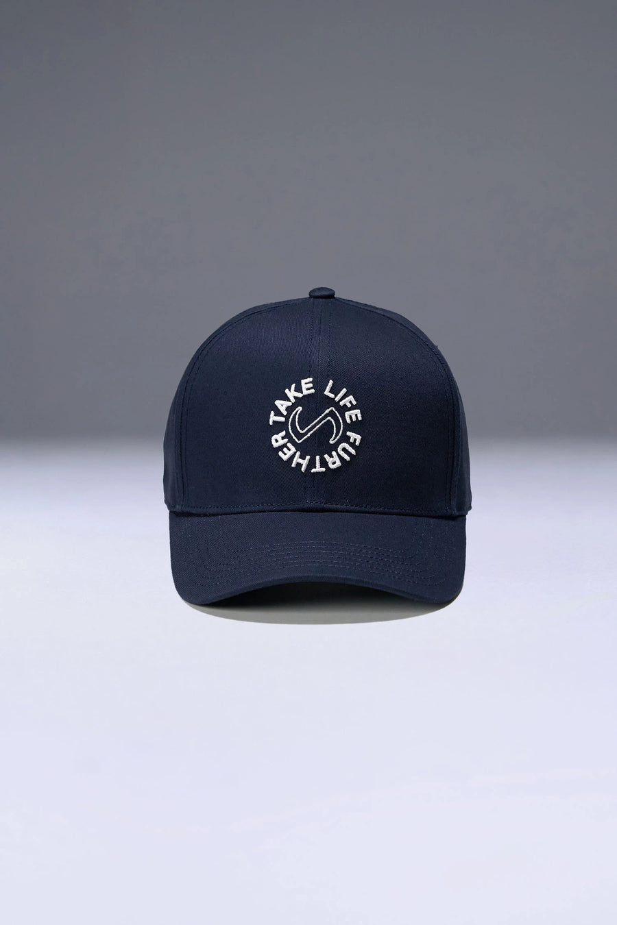 Blue Classic Further Circle Hat showing mid profile side silhouette and structured cotton twill fabric by TLF Apparel – front view 