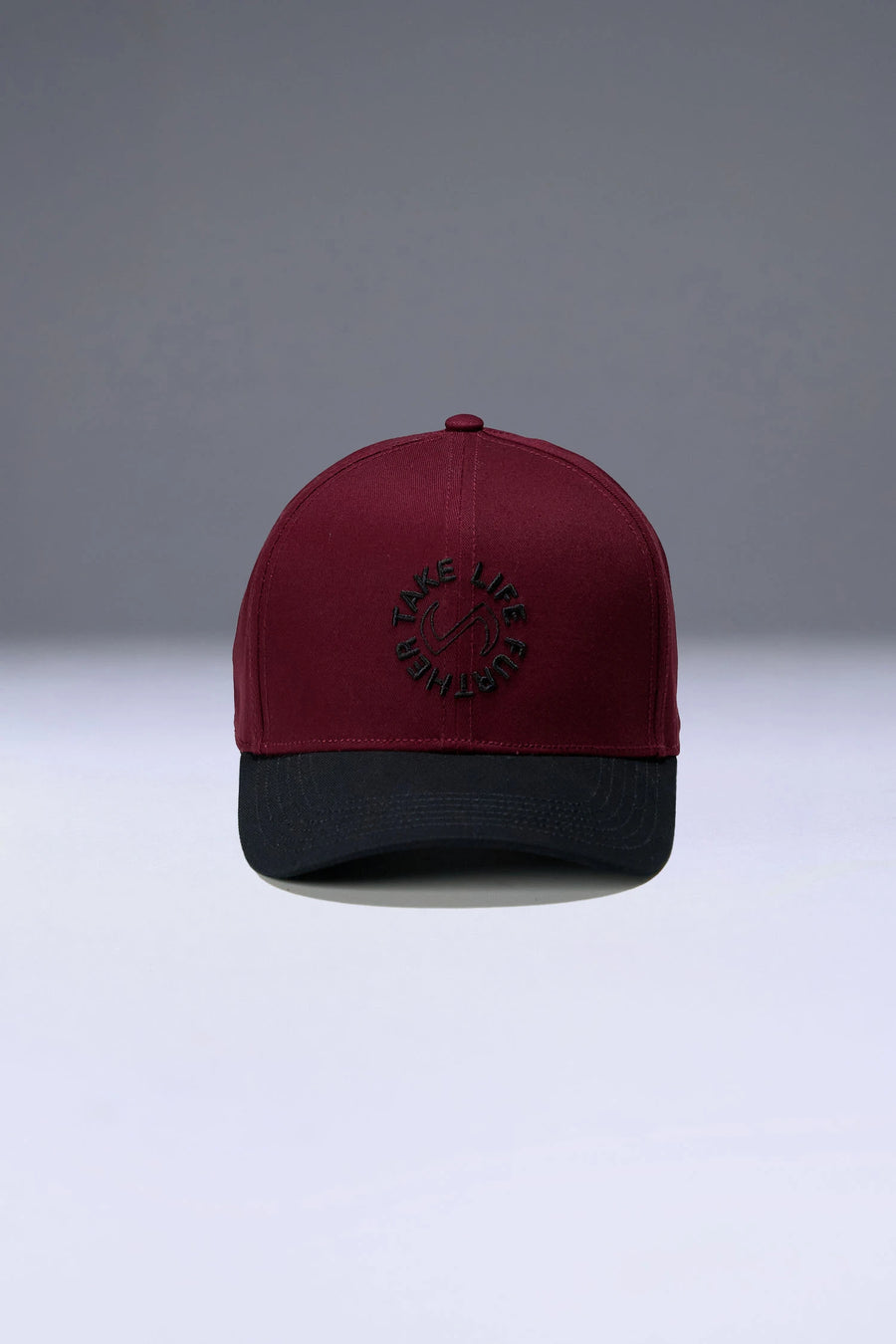 Fig/Black Classic Further Circle Hat showing mid profile side silhouette and structured cotton twill fabric by TLF Apparel – front view 