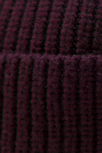 Wine Unisex Cuffed Knit Beanie with a fold over cuff, TLF clip label and uses a premium viscose knit fabric blend for premium comfort by TLF Apparel