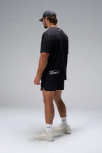 Black Take Life Further Oversized Tee showing relaxed oversized fit in 93% cotton 7% elastane by TLF Apparel – side view 