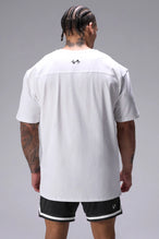 White Ronnie Coleman “signature” Tee oversized graphic workout shirt featuring Cotton Luxe DNA™ fabric and Ronnie Coleman legacy artwork by TLF Apparel – back view