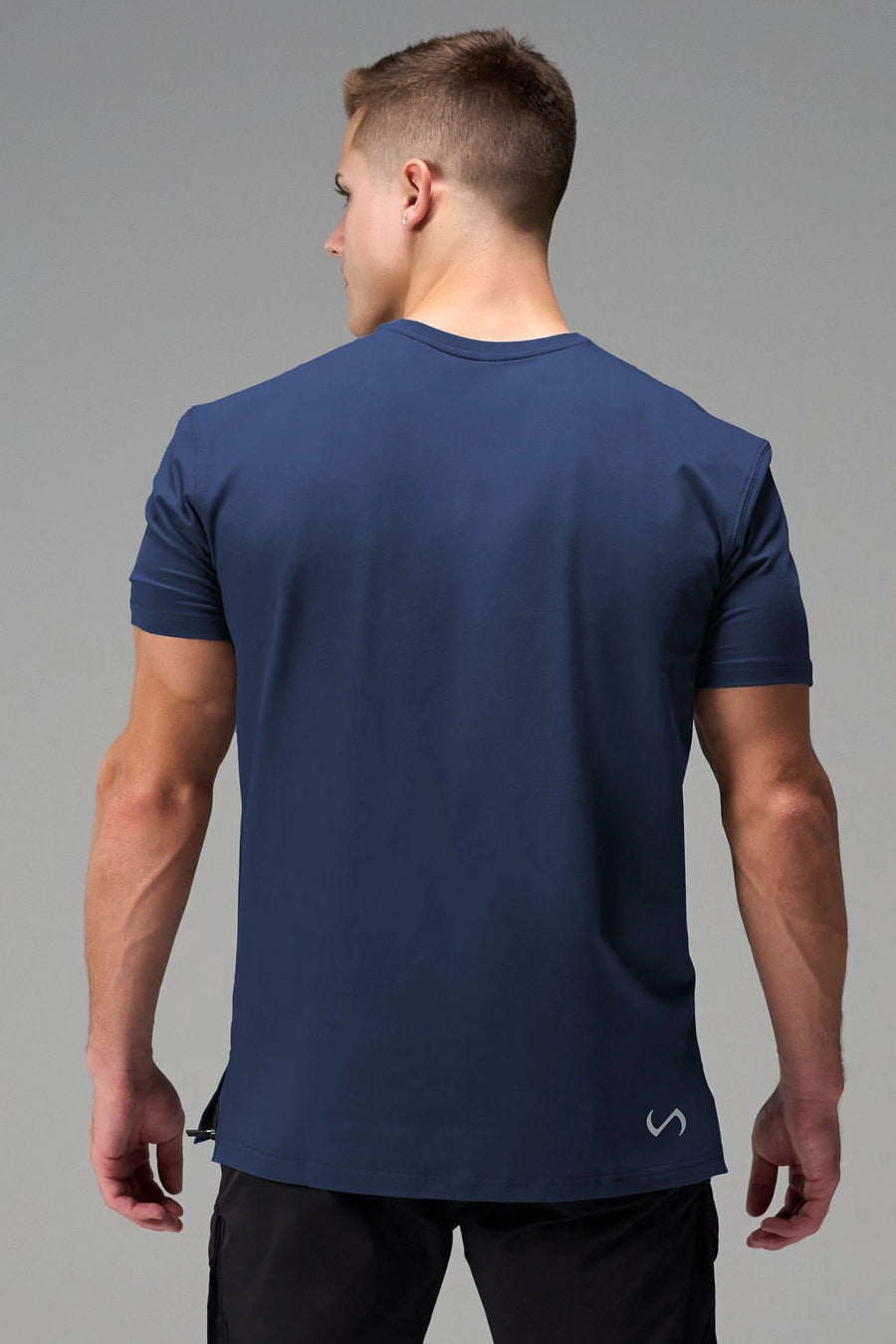 Back View Of TLF Swole Tee in Blue