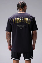 Black Derek Lunsford x TLF Cotton Luxe Oversized Tee showing Take Life Further back graphic and oversized fit by TLF Apparel – back view