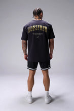Black Derek Lunsford x TLF Cotton Luxe Oversized Tee showing Take Life Further back graphic and oversized fit by TLF Apparel – back view