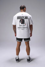 White Ronnie Coleman “discipline” Tee oversized bodybuilding graphic shirt featuring iconic Ronnie Coleman legacy artwork by TLF Apparel – back view
