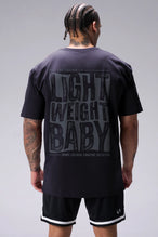 Black Ronnie Coleman “light weight baby” Tee oversized graphic workout shirt featuring Cotton Luxe DNA™ fabric and Ronnie Coleman legacy artwork by TLF Apparel – back view