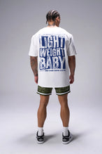 White Ronnie Coleman “Light weight baby” Tee oversized bodybuilding graphic shirt featuring iconic Ronnie Coleman legacy artwork by TLF Apparel – back view