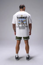 White Ronnie Coleman “Level Up” Tee oversized bodybuilding graphic shirt featuring iconic Ronnie Coleman legacy artwork by TLF Apparel – back view