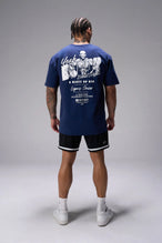 Blue Ronnie Coleman “Yeah Buddy” Tee oversized bodybuilding graphic shirt featuring iconic Ronnie Coleman legacy artwork by TLF Apparel – back view
