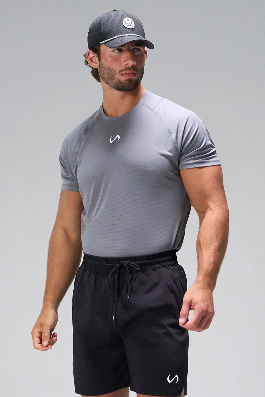 Quiet Shade Pluma Sun Tee with Pluma Tech DNA fabric and UPF 30 sun protection for training by TLF Apparel – front view