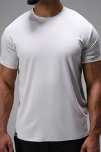 Gray Bamboo Crew Neck Essential Tee breathable bamboo workout shirt designed for training and everyday wear by TLF Apparel – front view