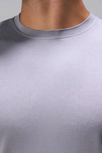 Gray Bamboo Crew Neck Essential Tee showing ultra soft bamboo fabric texture and silicone icon label detail by TLF Apparel – detail view