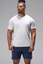 Gray Bamboo V Neck Essential Tee made with breathable Bamboo Tech DNA™ fabric and relaxed performance fit for training and everyday wear by TLF Apparel – front view