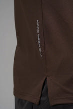 Brown Men’s Micro Mesh Tank with a physique-enhancing fit, designed for gym training, HIIT workouts and running by TLF Apparel – side view 
