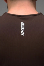 Brown Men’s Micro Mesh Tank with a physique-enhancing fit, designed for gym training, HIIT workouts and running by TLF Apparel – back view 