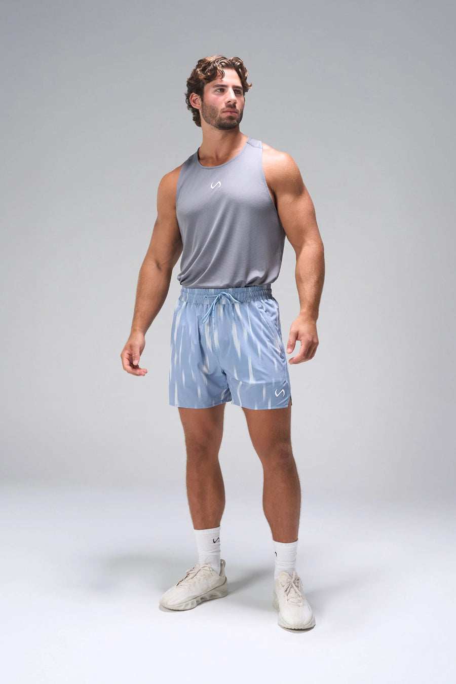 Gray Pluma UPF Tank with athletic cut and UPF 30 protection for all-day wear by TLF Apparel – front view