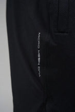 Black Men’s Micro Mesh 7 Inch Shorts with 7-inch inseam, designed for gym training, HIIT workouts and running by TLF Apparel – detail view 