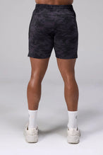 Black Tonal Camo Adapt Performance 7 Inch Shorts showing rear fit and secure zipper pocket for training and everyday wear by TLF Apparel – back view