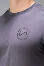 Back View of Blackened Pearl  TLF 3 Strengths Swole Tee, featuring a custom graphic print design in our swole fit for all day wear