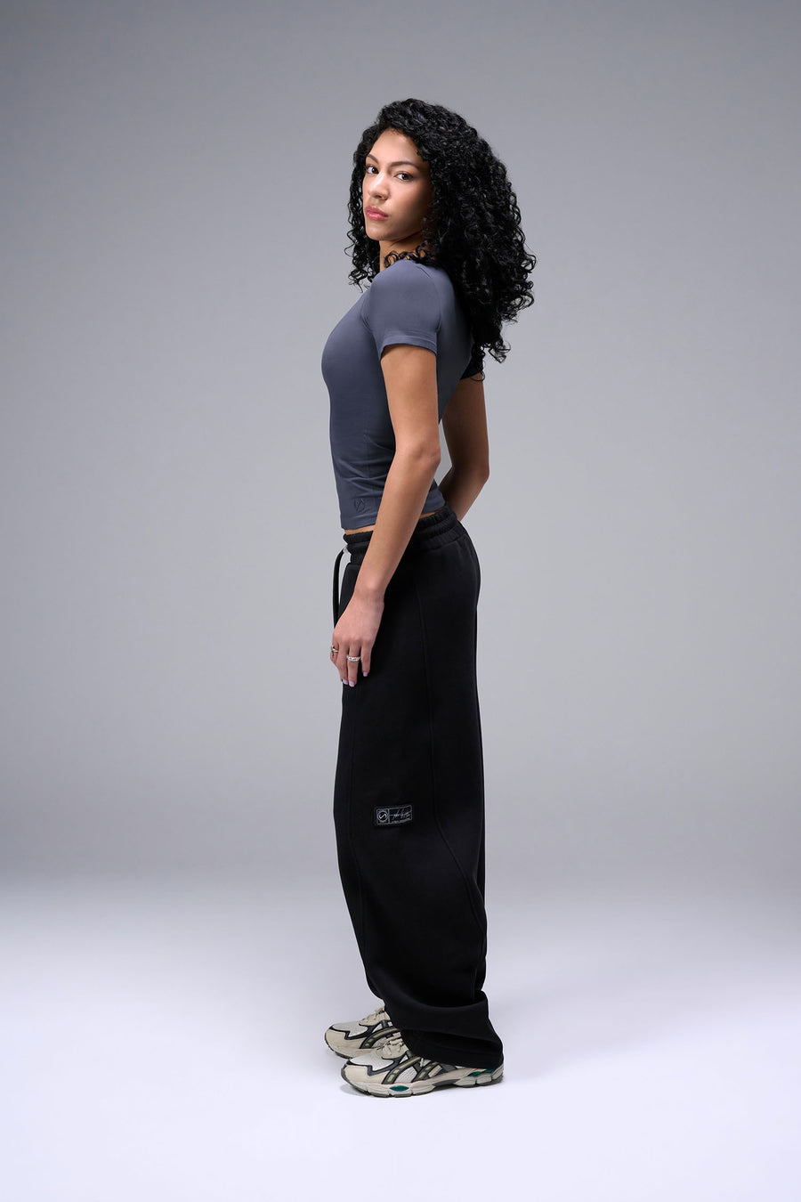 Women’s armada essential seamless short sleeve top with contouring fit for gym and lifestyle by TLF Apparel – side view